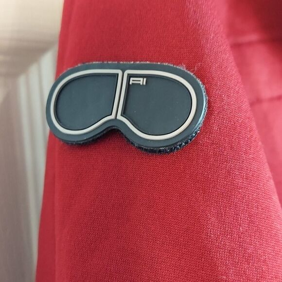 AI Riders On The Storm Red Goggle Ski Hooded Jacket - Picture 4 of 9